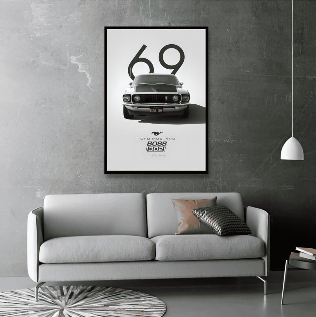 Iconic Ford Mustang GT 350 Car Frame & Poster | HD Acrylic Car Wall Decor for Home & Office | Wall Ready Design Frames & Posters 4