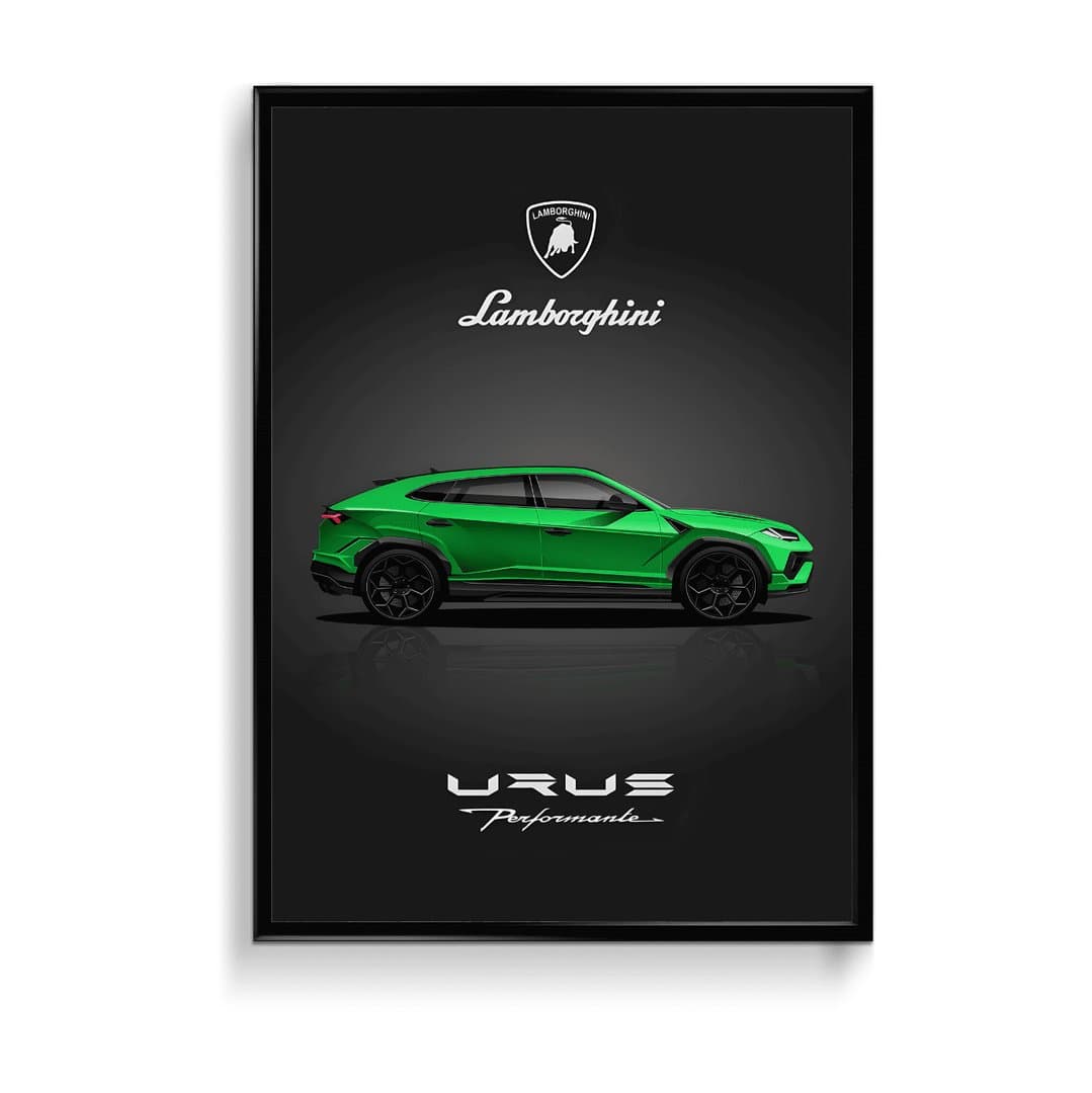 Lamborghini Urus Car Frame & Poster | HD Acrylic Car Wall Decor for Home & Office | Wall Ready Design Frames & Posters 1