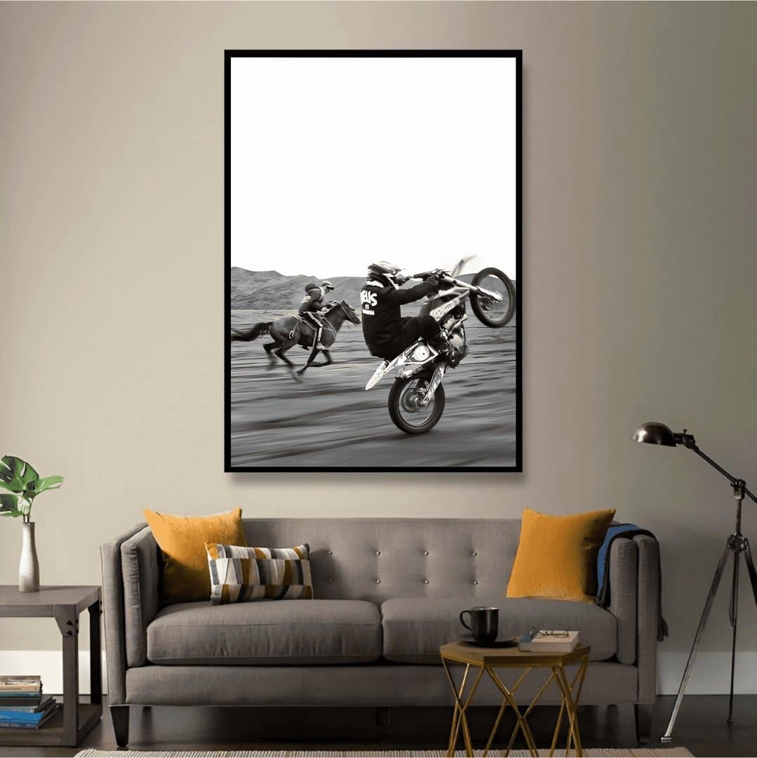 Throttle and Reins (For Him) Frame & Poster | HD Acrylic For Him Wall Decor for Home & Office | Wall Ready Design Frames & Posters 3