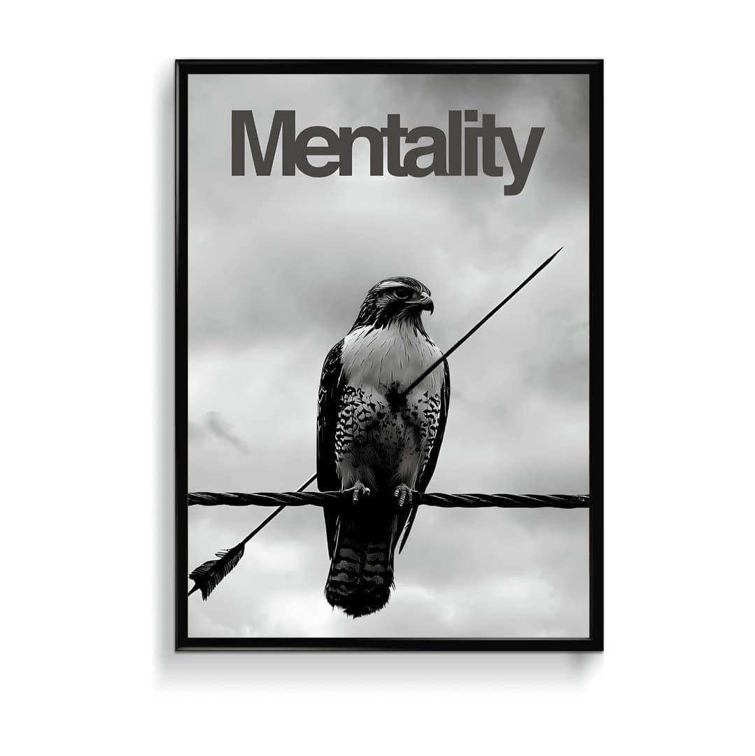 Never Give Up Mentality (For Him) Frame & Poster | HD Acrylic For Him Wall Decor for Home & Office | Wall Ready Design Frames & Posters 1