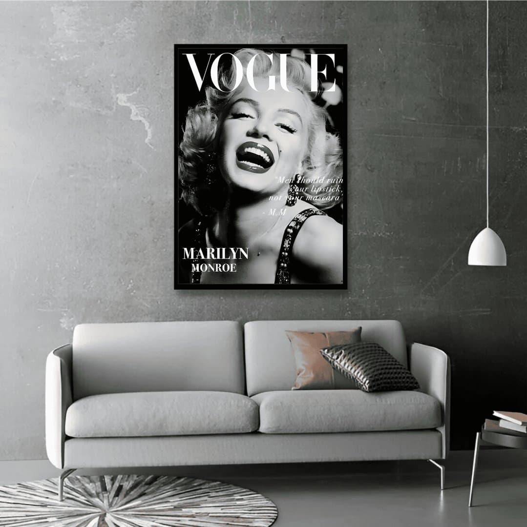 Marilyn Monroe Vogue Quote (For Her) Frame & Poster | HD Acrylic For Her Wall Decor for Home & Office | Wall Ready Design Frames & Posters 4