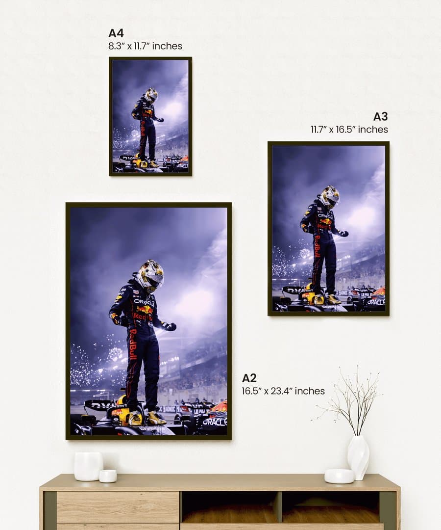 Max Verstappen (F1) Frame & Poster | HD Acrylic Sports Wall Decor for Home & Office | Wall Ready Design Frames & Posters 2