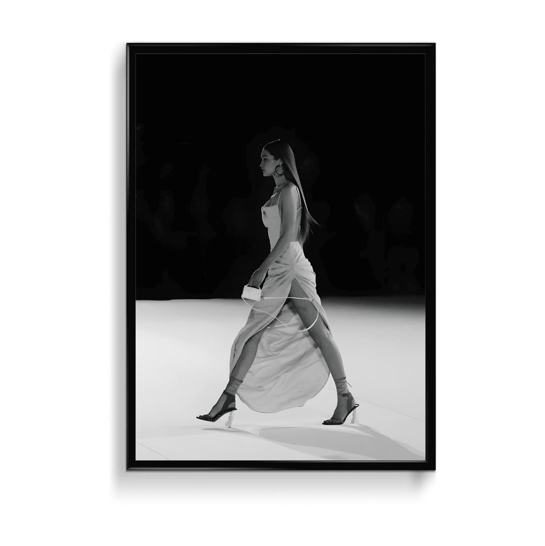 Gigi Hadid walking the runway (For Her) Frame & Poster | HD Acrylic For Her Wall Decor for Home & Office | Wall Ready Design Frames & Posters 1