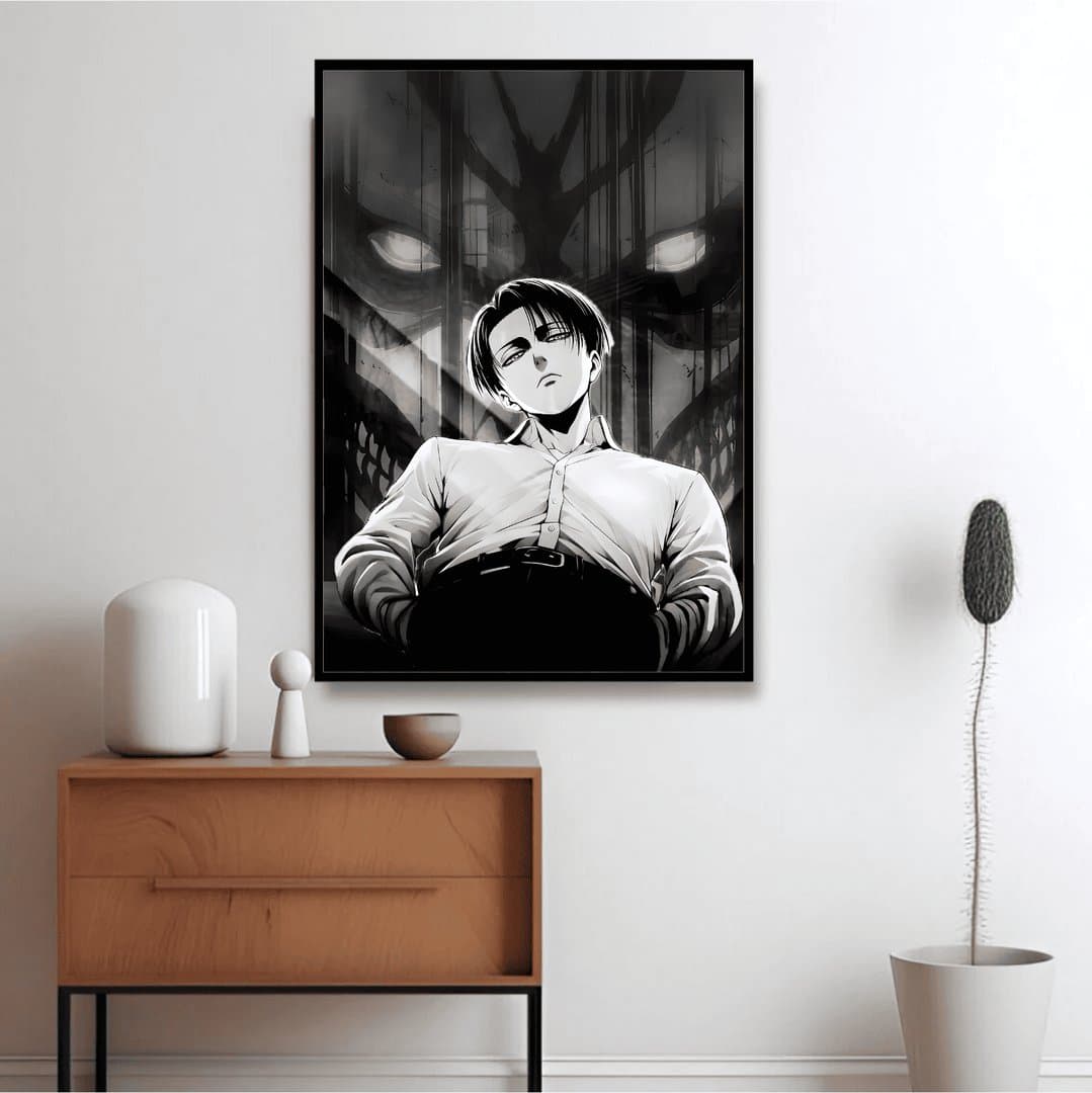 Levi Ackerman (Attack on Titan) Frame & Poster | HD Acrylic Anime Wall Decor for Home & Office | Wall Ready Design Frames & Posters 5