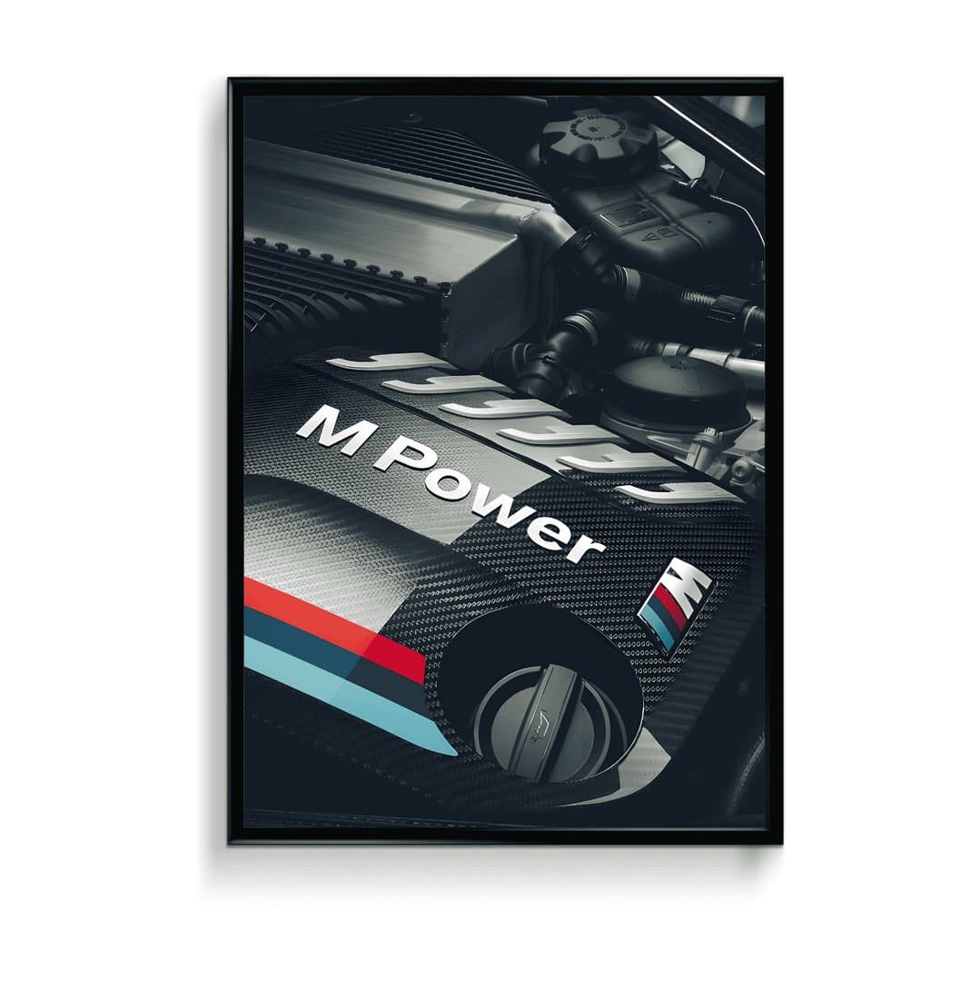 BMW S55 Engine Frame & Poster | HD Acrylic Car Wall Decor for Home & Office | Wall Ready Design Frames & Posters