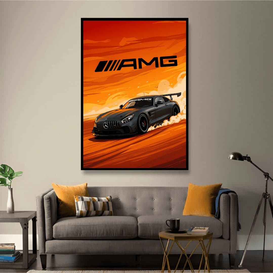 Mercedes-AMG GT Black Series Frame & Poster | HD Acrylic Car Wall Decor for Home & Office | Wall Ready Design Frames & Posters 2