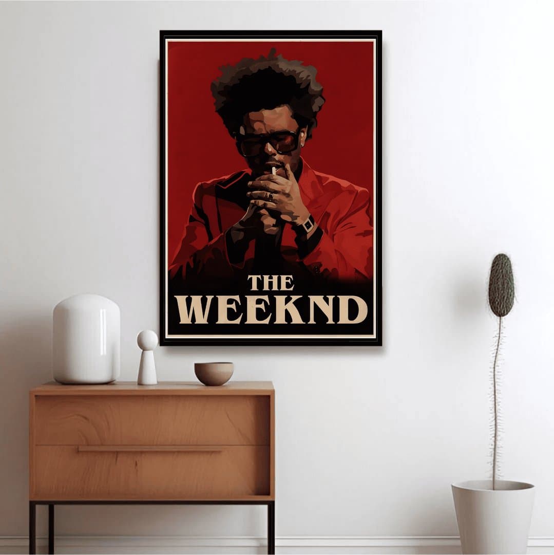 The Weeknd Portrait (Music Album) Frame & Poster | HD Acrylic Music Album Wall Decor for Home & Office | Wall Ready Design Frames & Posters 5