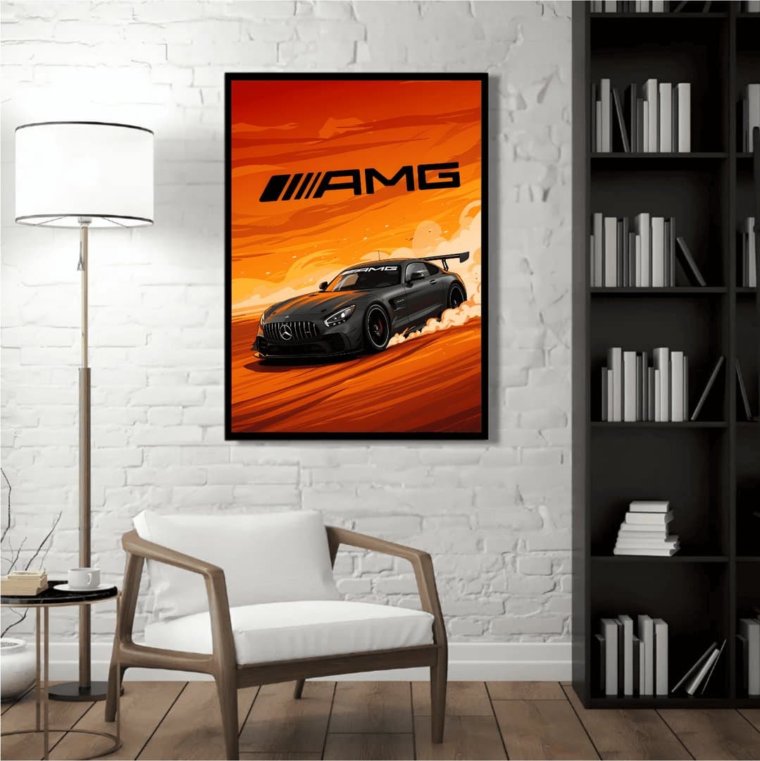 Mercedes-AMG GT Black Series Frame & Poster | HD Acrylic Car Wall Decor for Home & Office | Wall Ready Design Frames & Posters 5
