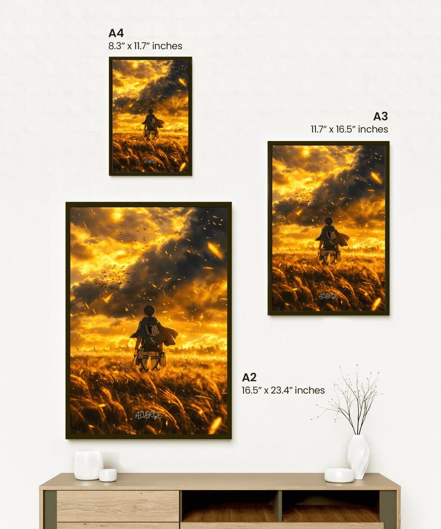 Eren Jeager (Attack on Titan) Frame & Poster | HD Acrylic Anime Wall Decor for Home & Office | Wall Ready Design Frames & Posters 2