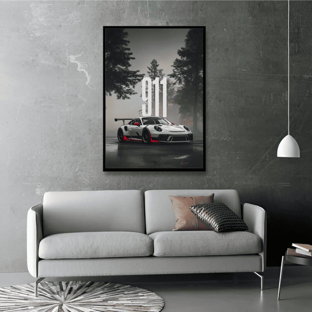 Porsche GT3 Car Frame & Poster | HD Acrylic Car Wall Decor for Home & Office | Wall Ready Design Frames & Posters 5