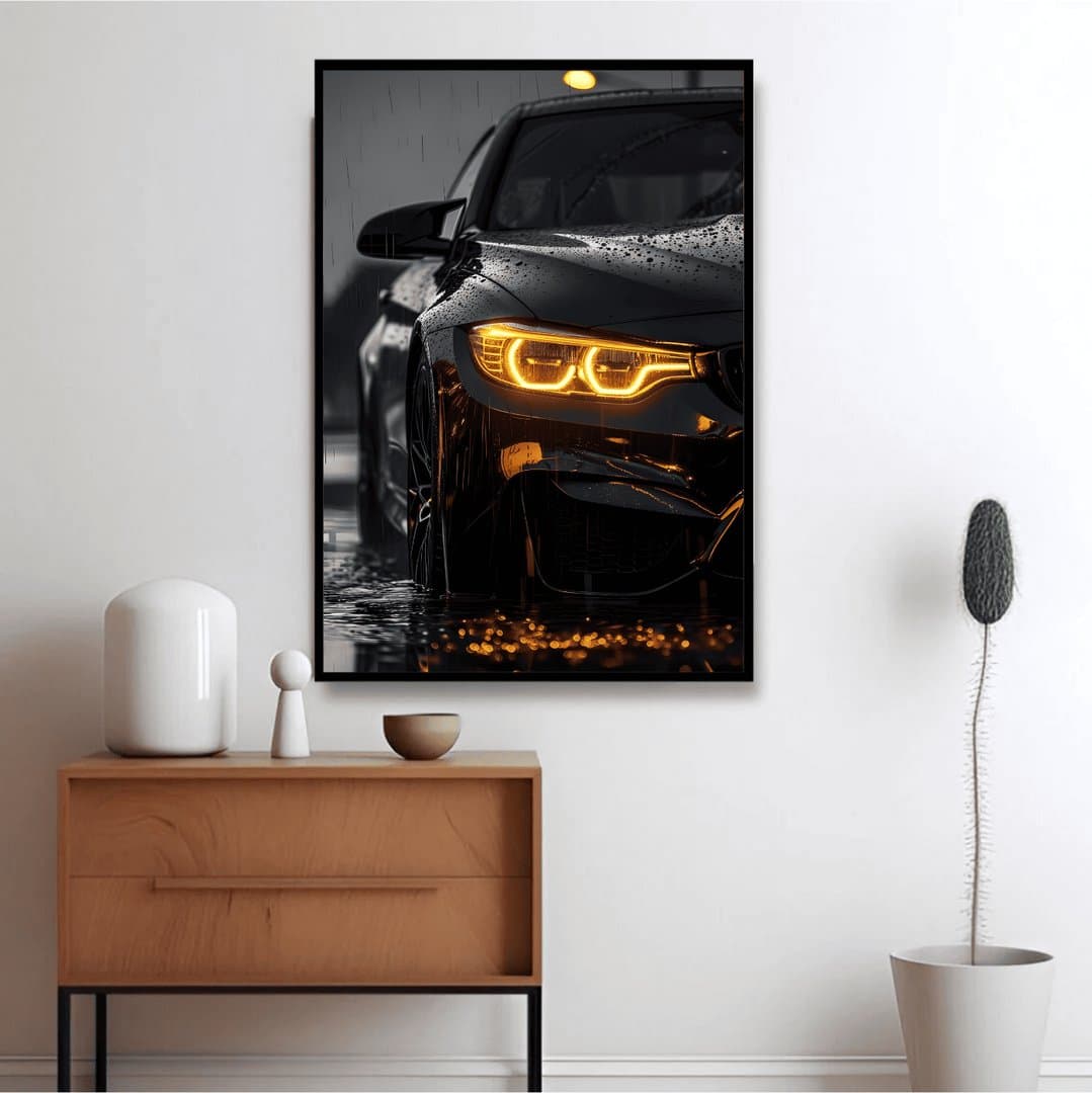 BMW M4 Car Frame & Poster | HD Acrylic Car Wall Decor for Home & Office | Wall Ready Design Frames & Posters 5