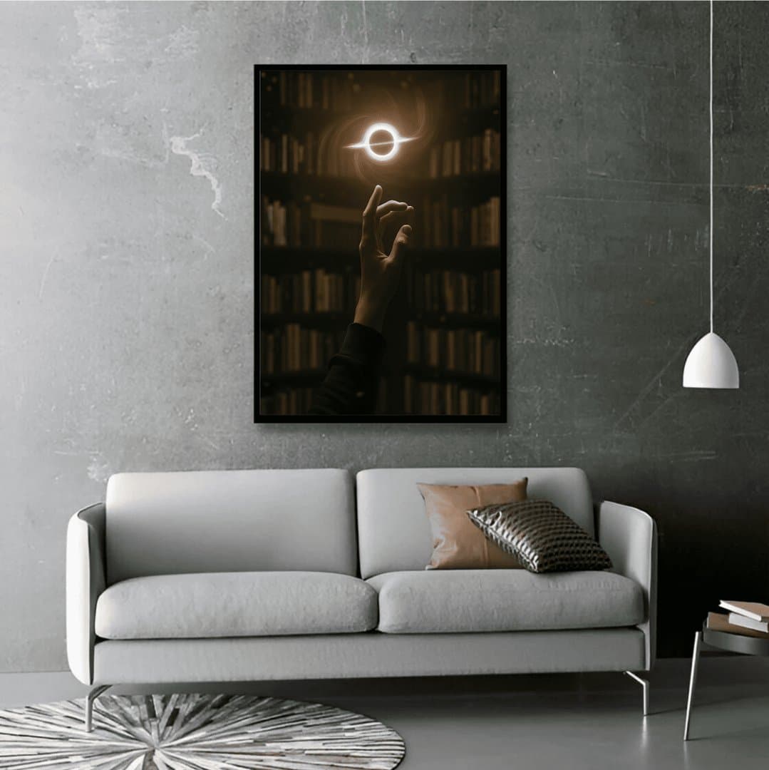 Interstellar Gargantua & Tesseract (Movie) Frame & Poster | HD Acrylic Movie Wall Decor for Home & Office | Wall Ready Design Frames & Posters 4