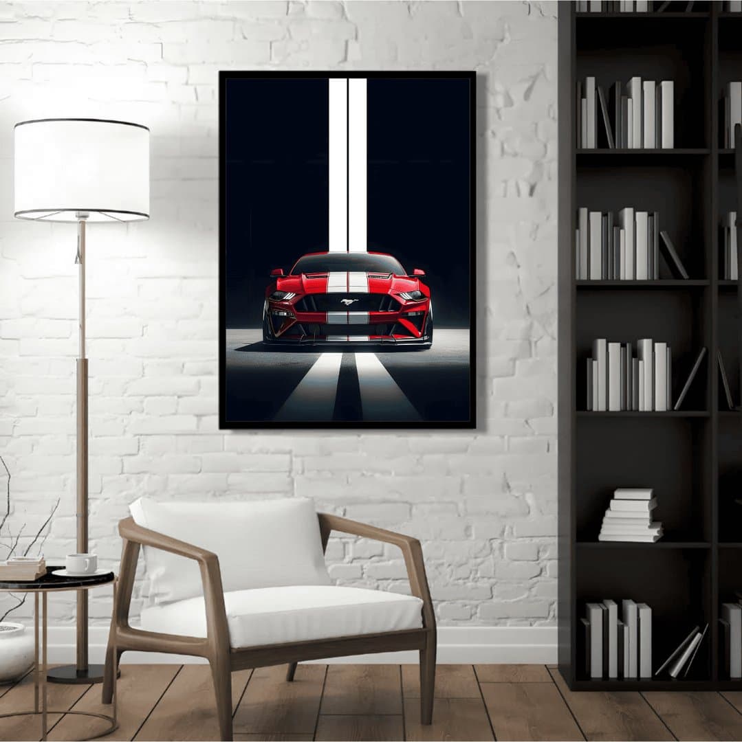Shelby Mustang GT Car Frame & Poster | HD Acrylic Car Wall Decor for Home & Office | Wall Ready Design Frames & Posters 4