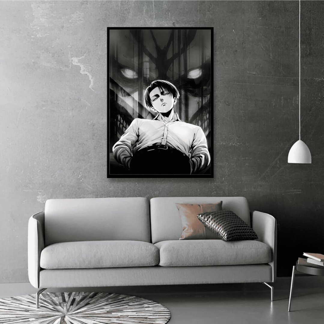 Levi Ackerman (Attack on Titan) Frame & Poster | HD Acrylic Anime Wall Decor for Home & Office | Wall Ready Design Frames & Posters 3