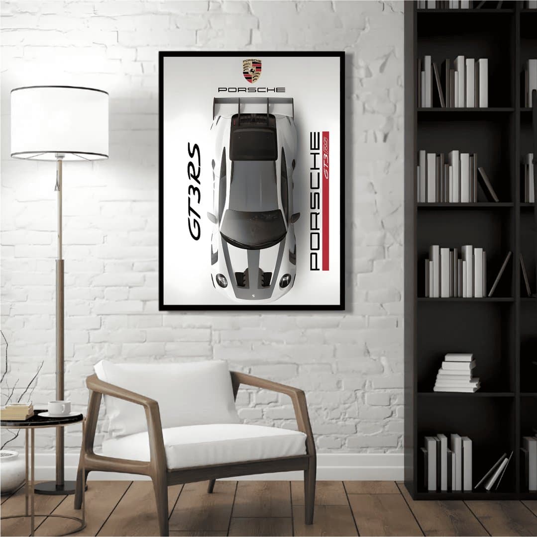 Porsche GT3 RS Car Frame & Poster | HD Acrylic Car Wall Decor for Home & Office | Wall Ready Design Frames & Posters 5