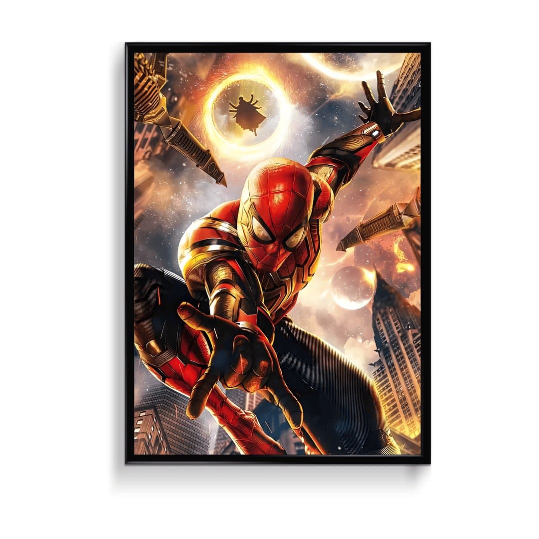 Spider-Man (Movie) Frame & Poster | HD Acrylic Movie Wall Decor for Home & Office | Wall Ready Design Frames & Posters