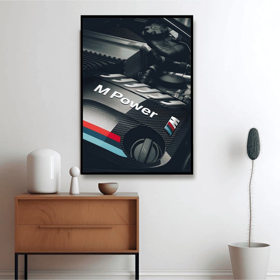 BMW S55 Engine Frame & Poster | HD Acrylic Car Wall Decor for Home & Office | Wall Ready Design Frames & Posters 5