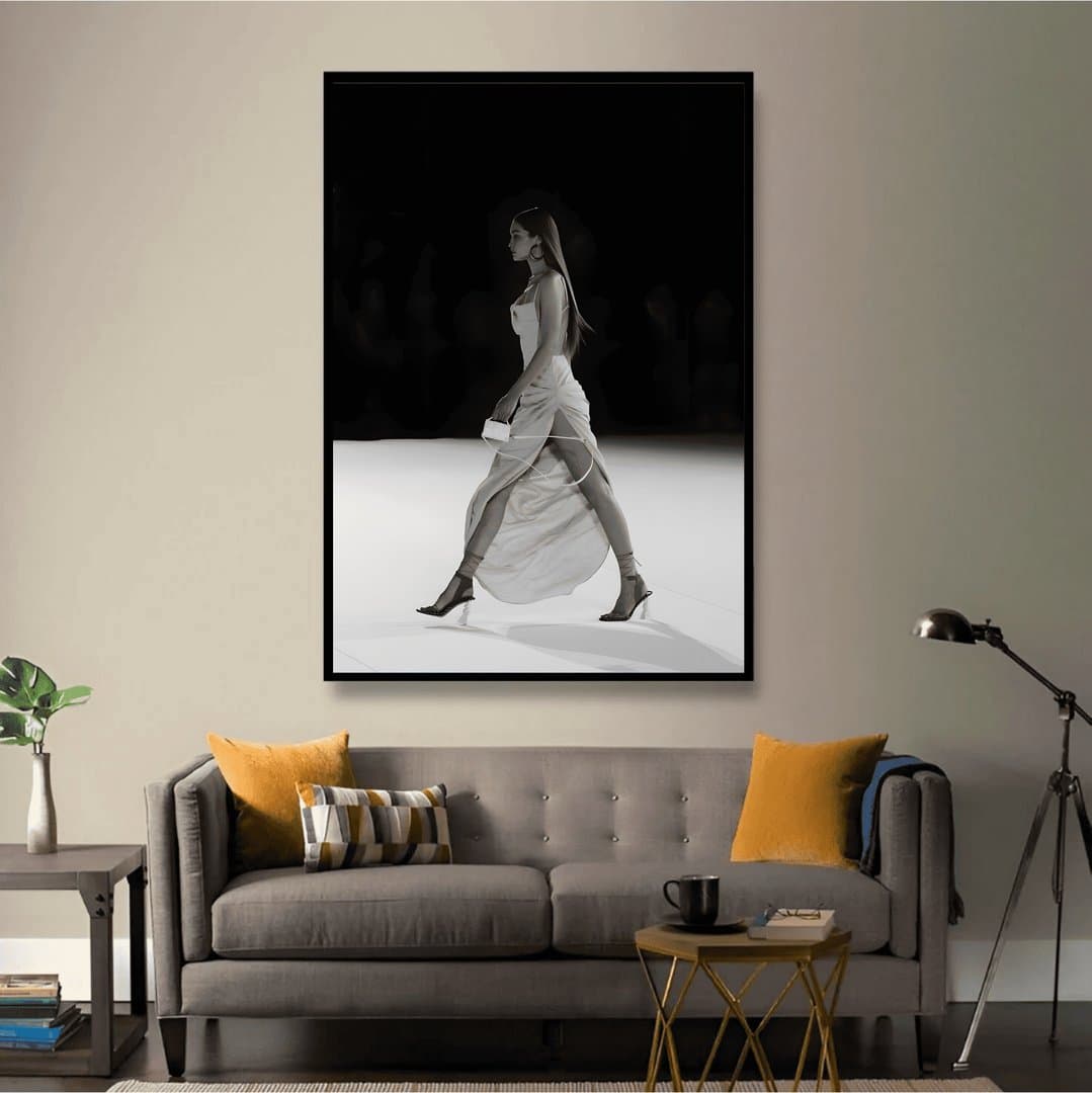 Gigi Hadid walking the runway (For Her) Frame & Poster | HD Acrylic For Her Wall Decor for Home & Office | Wall Ready Design Frames & Posters 2