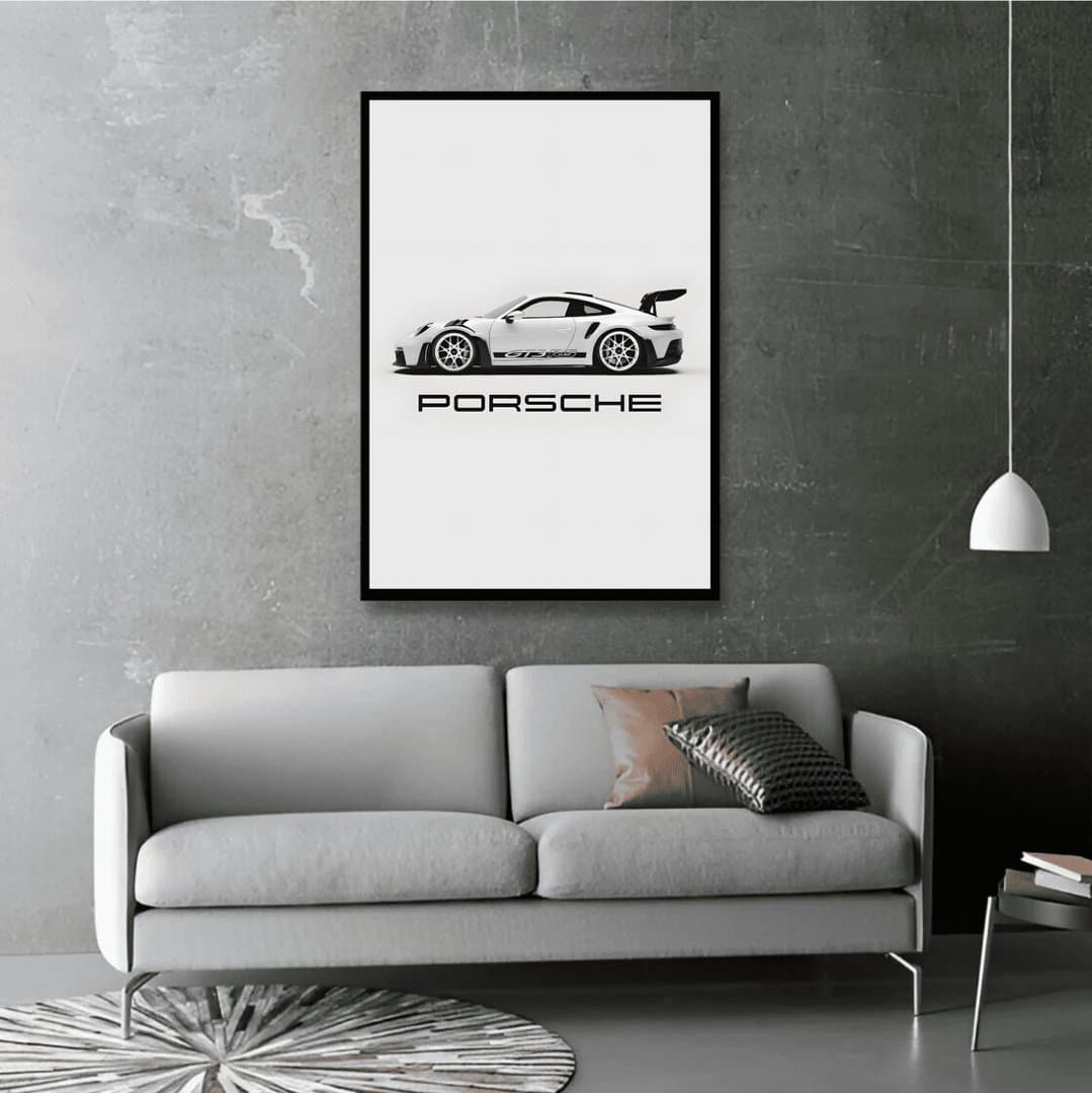 Porsche 911 GT3 RS (992 generation) Car Frame & Poster | HD Acrylic Car Wall Decor for Home & Office | Wall Ready Design Frames & Posters 3