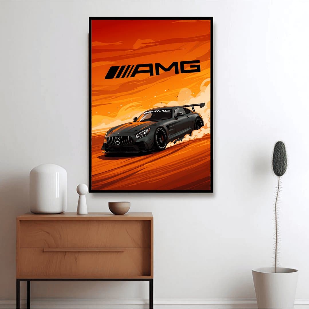 Mercedes-AMG GT Black Series Frame & Poster | HD Acrylic Car Wall Decor for Home & Office | Wall Ready Design Frames & Posters 4