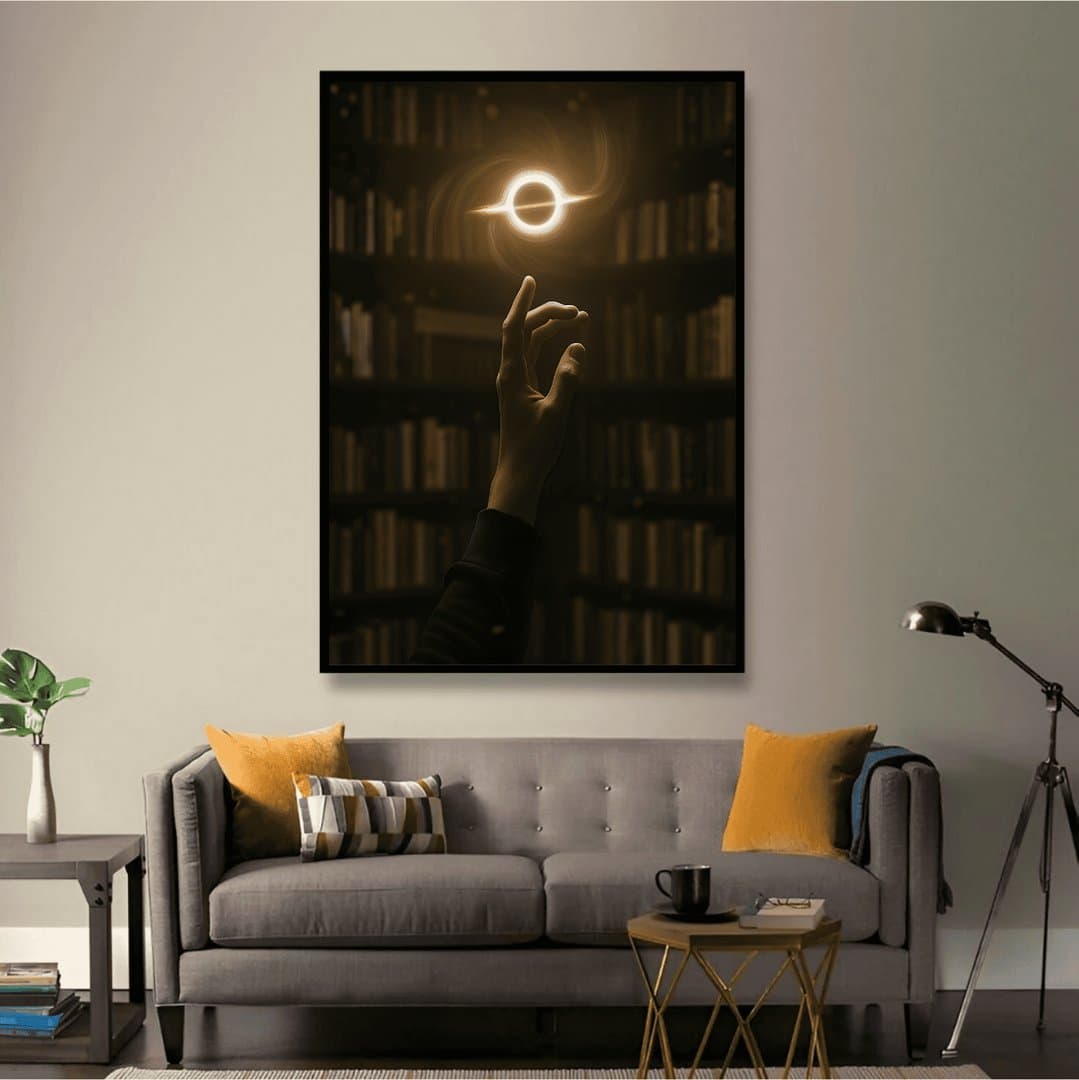 Interstellar Gargantua & Tesseract (Movie) Frame & Poster | HD Acrylic Movie Wall Decor for Home & Office | Wall Ready Design Frames & Posters 3