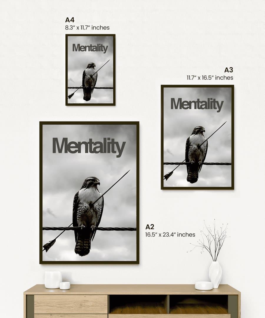 Never Give Up Mentality (For Him) Frame & Poster | HD Acrylic For Him Wall Decor for Home & Office | Wall Ready Design Frames & Posters 2