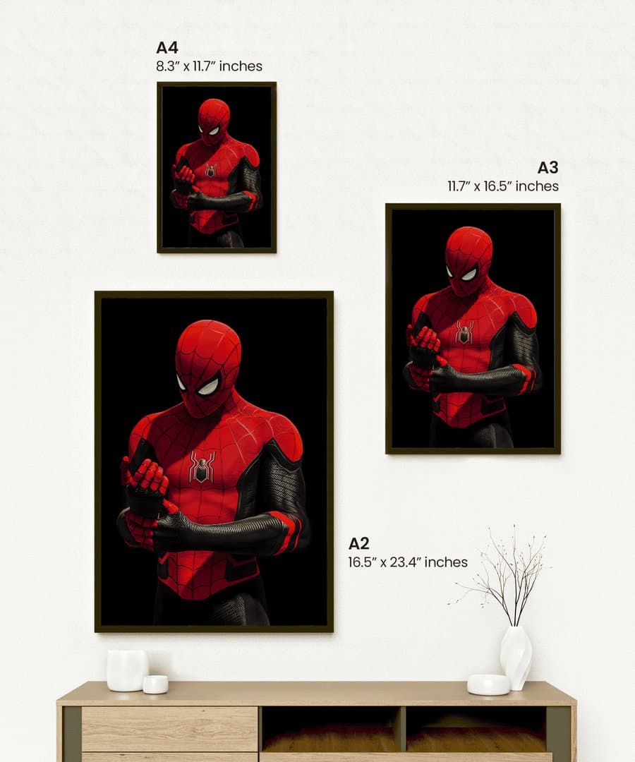 Marvel Spider-Man Upgraded Suit (Movie) Frame & Poster | HD Acrylic Movie Wall Decor for Home & Office | Wall Ready Design Frames & Posters 2