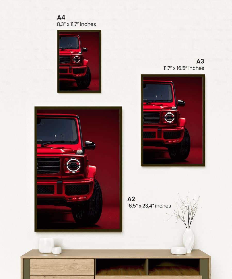 Mercedes-Benz G AMG Frame & Poster | HD Acrylic Car Wall Decor for Home & Office | Wall Ready Design Frames & Posters 5