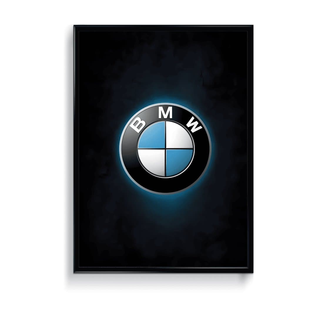 BMW Logo Frame & Poster | HD Acrylic Car Wall Decor for Home & Office | Wall Ready Design Frames & Posters 1