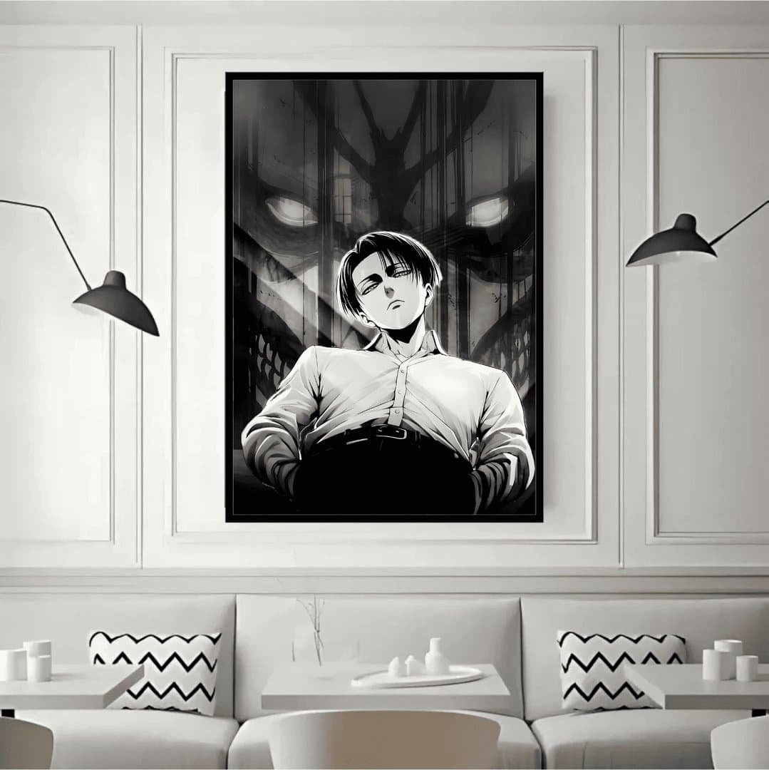 Levi Ackerman (Attack on Titan) Frame & Poster | HD Acrylic Anime Wall Decor for Home & Office | Wall Ready Design Frames & Posters 4