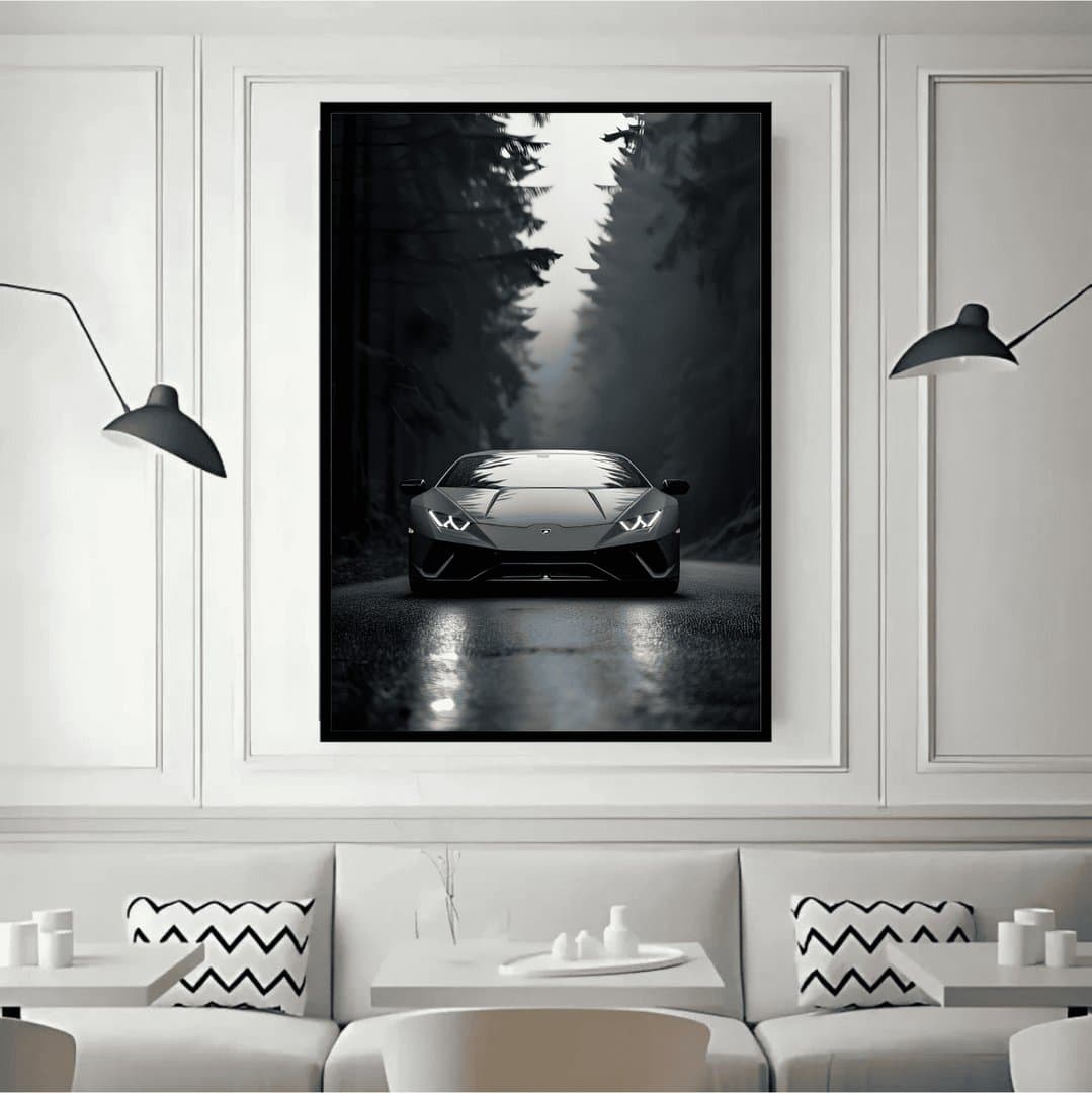 Lamborghini Aventador Car Frame & Poster | HD Acrylic Car Wall Decor for Home & Office | Wall Ready Design Frames & Posters 5
