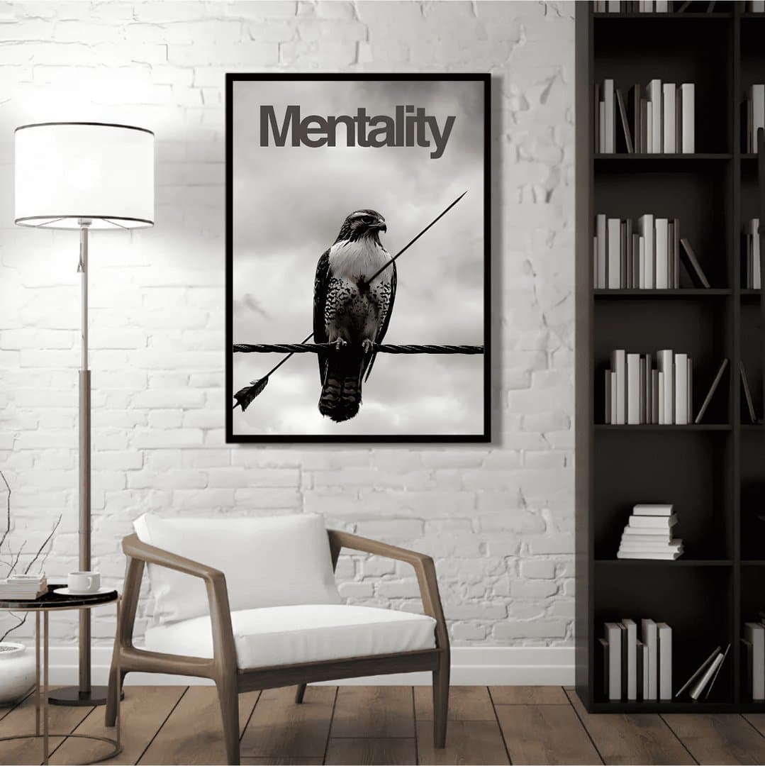 Never Give Up Mentality (For Him) Frame & Poster | HD Acrylic For Him Wall Decor for Home & Office | Wall Ready Design Frames & Posters 3