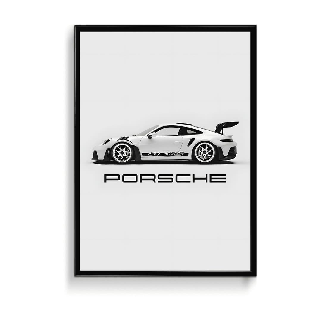 Porsche 911 GT3 RS (992 generation) Car Frame & Poster | HD Acrylic Car Wall Decor for Home & Office | Wall Ready Design Frames & Posters 1