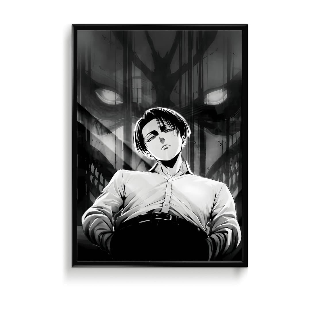Levi Ackerman (Attack on Titan) Frame & Poster | HD Acrylic Anime Wall Decor for Home & Office | Wall Ready Design Frames & Posters 1