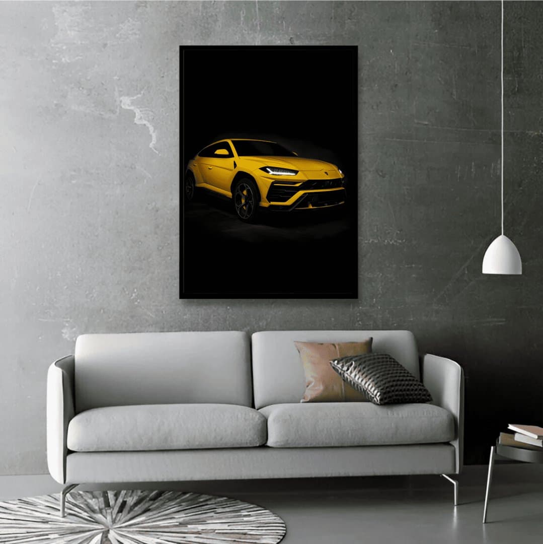 Lamborghini Urus Car Frame & Poster | HD Acrylic Car Wall Decor for Home & Office | Wall Ready Design Frames & Posters 4