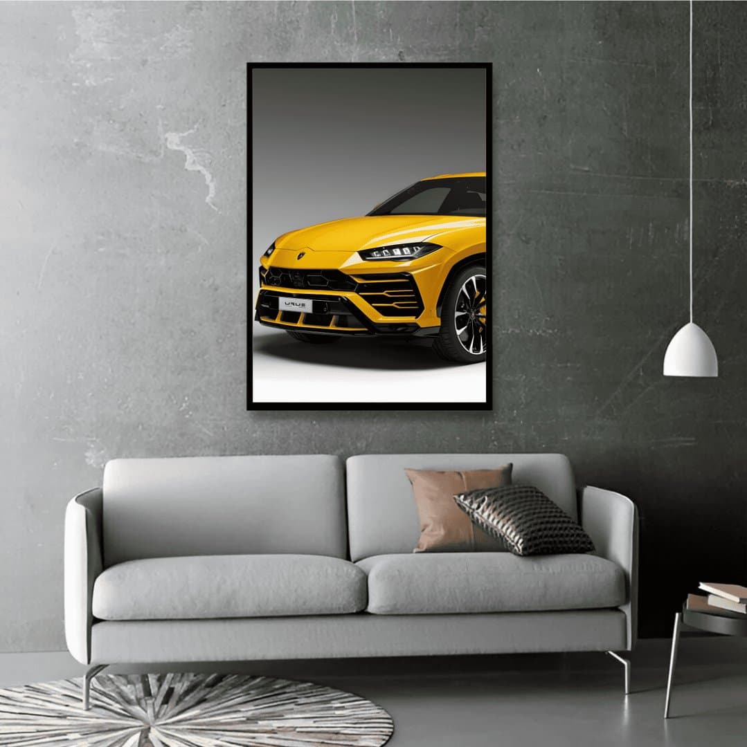 Lamborghini Urus Car Frame & Poster | HD Acrylic Car Wall Decor for Home & Office | Wall Ready Design Frames & Posters 4