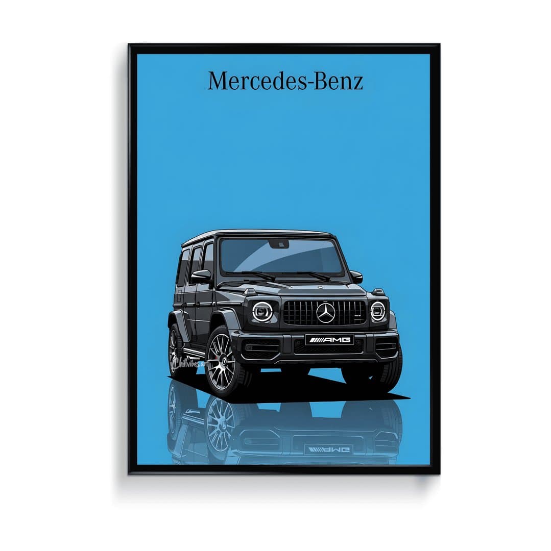 Mercedes-AMG G-Wagon Frame & Poster | HD Acrylic Car Wall Decor for Home & Office | Wall Ready Design Frames & Posters