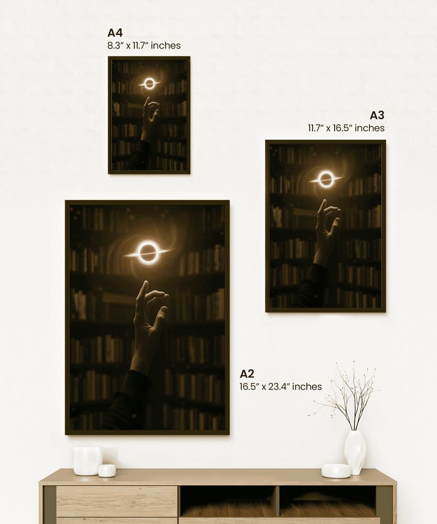 Interstellar Gargantua & Tesseract (Movie) Frame & Poster | HD Acrylic Movie Wall Decor for Home & Office | Wall Ready Design Frames & Posters 2