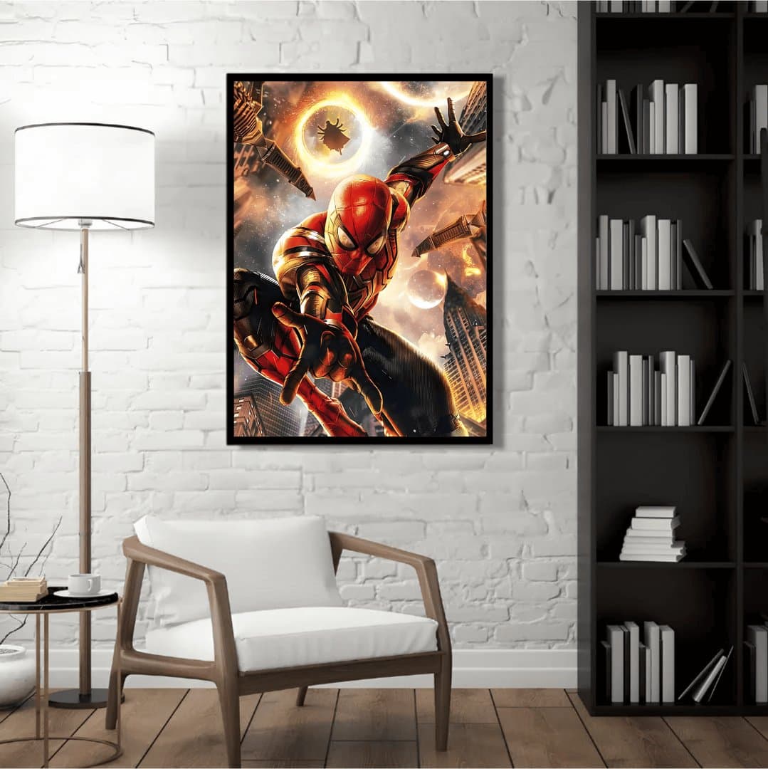 Spider-Man (Movie) Frame & Poster | HD Acrylic Movie Wall Decor for Home & Office | Wall Ready Design Frames & Posters 3