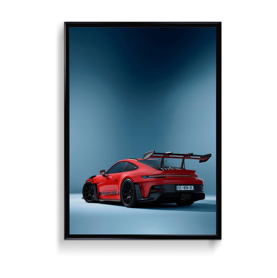 Porsche 911 GT3 RS (992) Car Frame & Poster | HD Acrylic Car Wall Decor for Home & Office | Wall Ready Design Frames & Posters