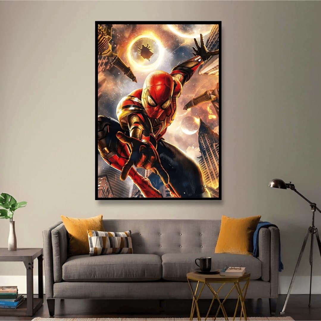 Spider-Man (Movie) Frame & Poster | HD Acrylic Movie Wall Decor for Home & Office | Wall Ready Design Frames & Posters 5