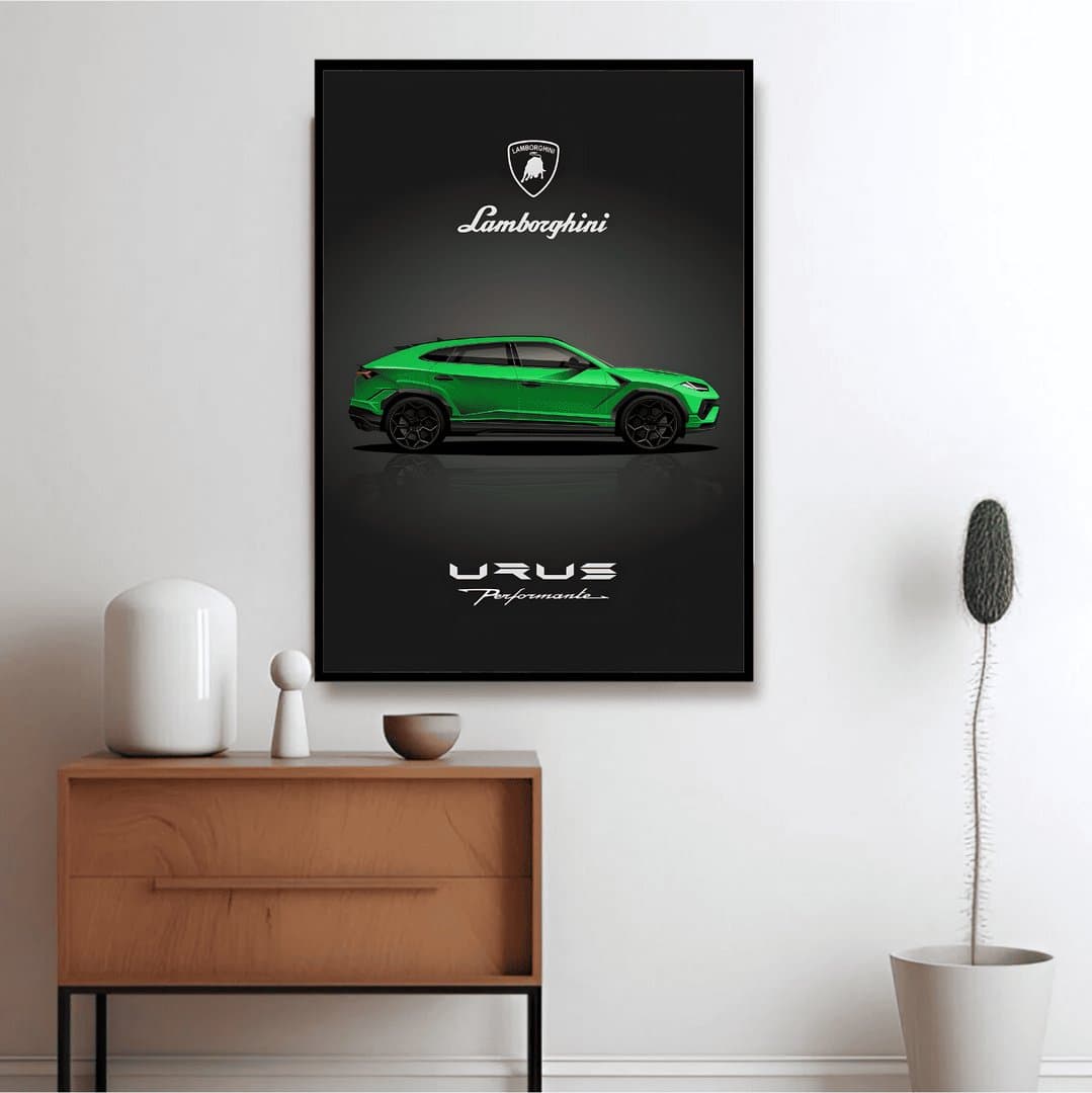 Lamborghini Urus Car Frame & Poster | HD Acrylic Car Wall Decor for Home & Office | Wall Ready Design Frames & Posters 5