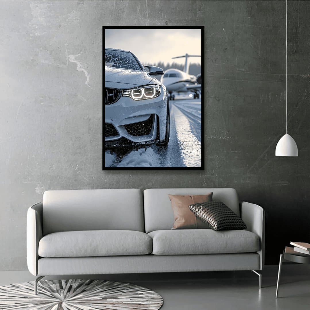 BMW Car Frame & Poster | HD Acrylic Car Wall Decor for Home & Office | Wall Ready Design Frames & Posters 3