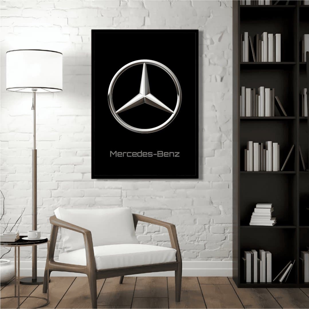 Mercedes-Benz Logo Frame & Poster | HD Acrylic Car Wall Decor for Home & Office | Wall Ready Design Frames & Posters 5