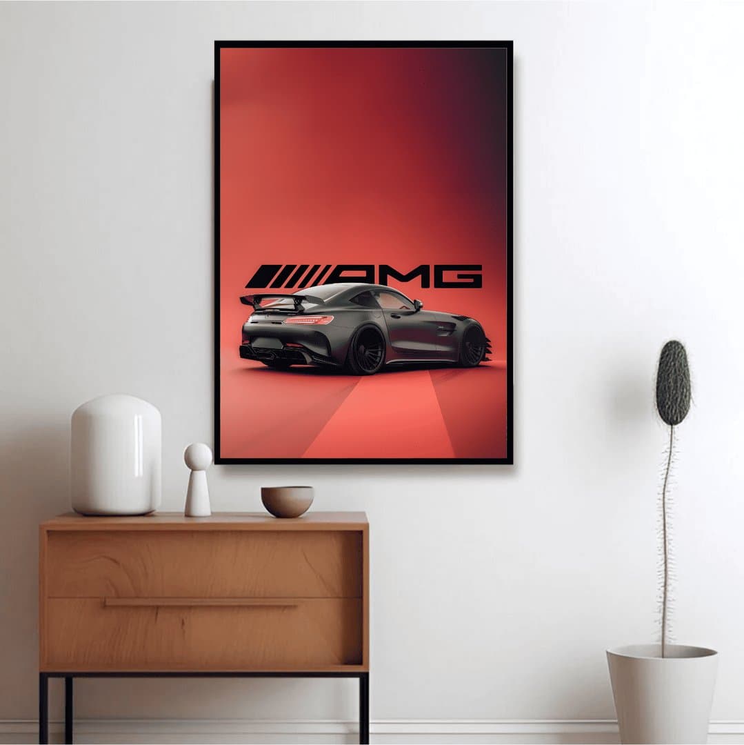 Mercedes-AMG GT Car Frame & Poster | HD Acrylic Car Wall Decor for Home & Office | Wall Ready Design Frames & Posters 5