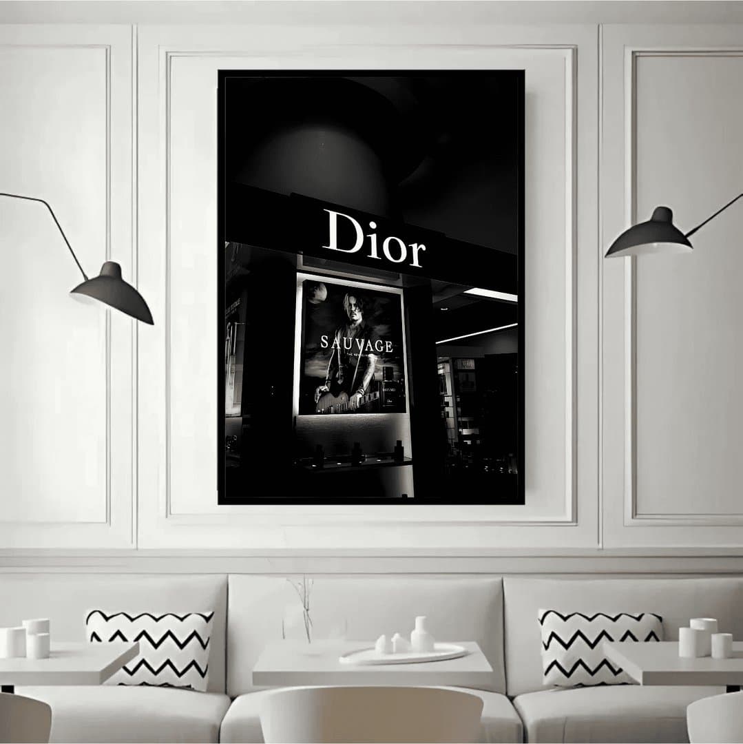 Dior Aesthetic (Black & White Aesthetic) Frame & Poster | HD Acrylic Black & White Aesthetic Wall Decor for Home & Office | Wall Ready Design Frames & Posters 3