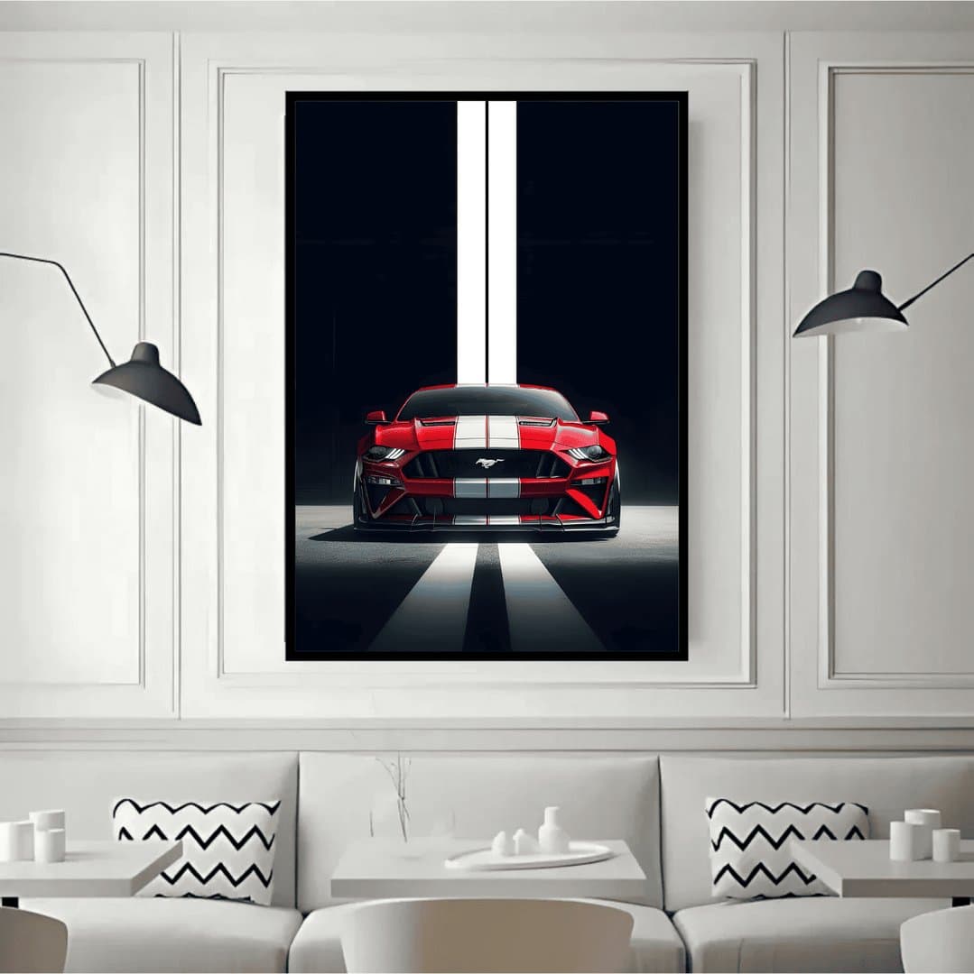 Shelby Mustang GT Car Frame & Poster | HD Acrylic Car Wall Decor for Home & Office | Wall Ready Design Frames & Posters 3