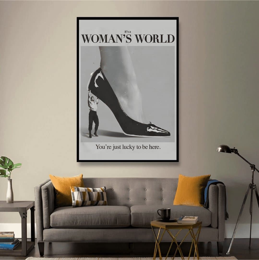 It's a Woman's World (For Her) Frame & Poster | HD Acrylic For Her Wall Decor for Home & Office | Wall Ready Design Frames & Posters 2