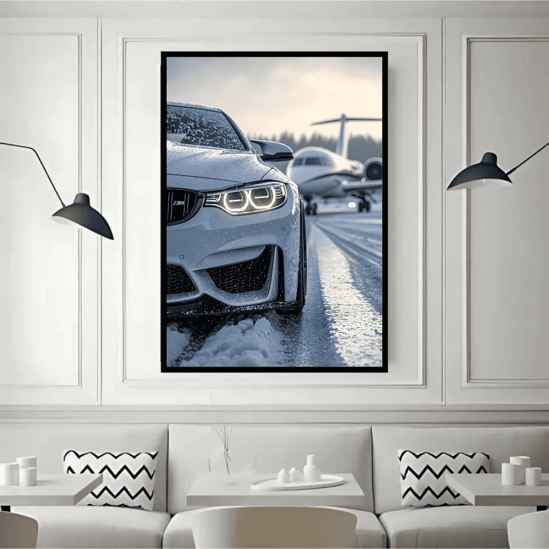 BMW Car Frame & Poster | HD Acrylic Car Wall Decor for Home & Office | Wall Ready Design Frames & Posters 5