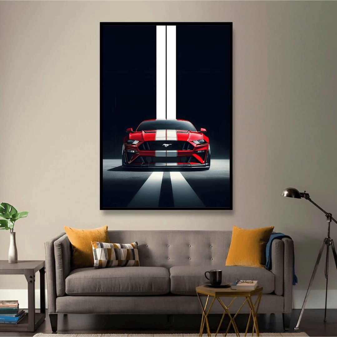 Shelby Mustang GT Car Frame & Poster | HD Acrylic Car Wall Decor for Home & Office | Wall Ready Design Frames & Posters 5